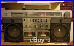 RARE Vtg Kings Point PS-410 dual Cassette Recorder FM/AM Stereo Boombox Toshiba