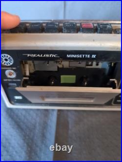 REALISTIC Minisette IV AM-FM Radio Cassette Recorder Tested And Working rare