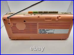 Radio Only Vintage 80s Sharp QT-5 Radio Cassette Recorder Stranger Things Pink