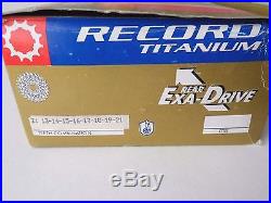 Rare NOS Vintage Campagnolo Record Titanium 8 speed Exa-Drive 13-21T cassette