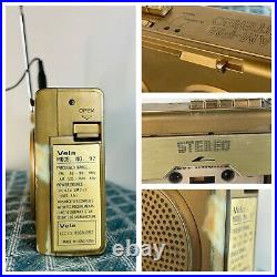 Rare Vintage 1984 Gold Vela Radio Recorder Cassette Player Walkman Case WORKS