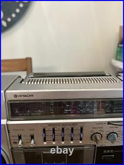 Rare Vintage Hitachi Model Trk-7700h Boombox Radio Cassette Recorder Working