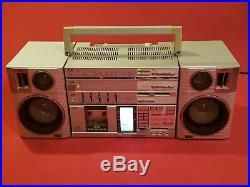 Rare Vintage Jvc Pc-55jw Digital Display Am/fm Cassette Recorder Stereo Boombox