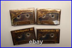 Rare Vintage Lot of 4 Audio Magnetics High Bias 90 Min New Blank Cassette Tapes
