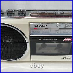 Rare Vintage SHARP QT-77 Dual Cassette Recorder Shortwave AM/FM Boombox