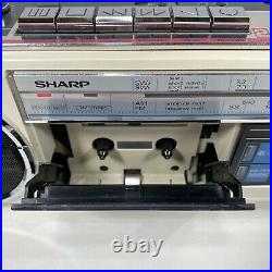 Rare Vintage SHARP QT-77 Dual Cassette Recorder Shortwave AM/FM Boombox
