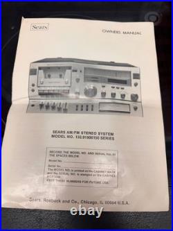 Rare Vintage Sears 132.91900150 Stereo System Turntable 8 Track AM/FM