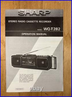 Rare Vintage Sharp WQ-T282 Continuous Play Stereo Radio Cassette Recorder/ Man
