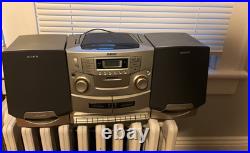 Rare Vintage Sony CFD-ZW755 CD AM/FM Radio Cassette Recorder with Remote AUX