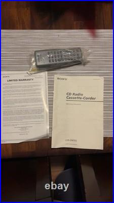 Rare Vintage Sony CFD-ZW755 CD AM/FM Radio Cassette Recorder with Remote AUX