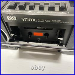 Rare Vintage Yorx K6065 Portable Am/fm Cassette Recorder Boombox Works Read