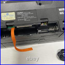 Rare Vintage Yorx K6065 Portable Am/fm Cassette Recorder Boombox Works Read