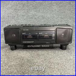 Realistic SCR-39 14-757 Vintage AM/FM Stereo Cassette Recorder Boombox in Black