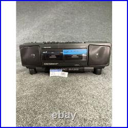 Realistic SCR-39 14-757 Vintage AM/FM Stereo Cassette Recorder Boombox in Black