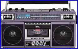 Retro Purple Boombox with Bluetooth & Recorder-`/