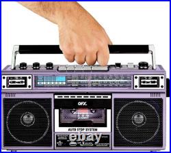Retro Purple Boombox with Bluetooth & Recorder-`/