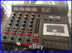 Ross 4x4 Vintage 4-Track Mixer/Cassette Recorder Vintage TESTED WORKING UNIT