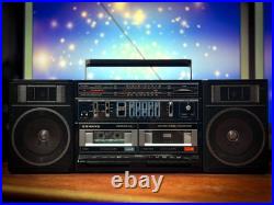 SANYO BOOMBOX? RaRe? Vintage Stereo Cassette Recorder