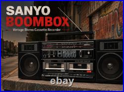 SANYO BOOMBOX? RaRe? Vintage Stereo Cassette Recorder