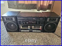 SANYO C35 Boombox Dual Cassette Recorder AM/FM Portable Radio Vintage Rare