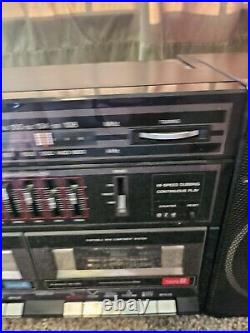 SANYO C35 Boombox Dual Cassette Recorder AM/FM Portable Radio Vintage Rare