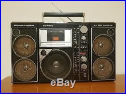 SANYO M 9819-2K Boombox Stereo Portable Vintage Cassette Player Recorder Japan