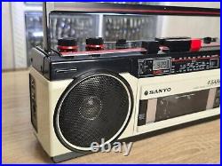 SANYO M-S350LE Rare Vintage Radio Cassette Recorder Boombox Ghettoblaster Alarm SANYO M-S350LE Rare Vintage Radio Cassette Recorder Boombox Ghettoblaster Alarm
