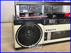 SANYO M-S350LE Rare Vintage Radio Cassette Recorder Boombox Ghettoblaster Alarm SANYO M-S350LE Rare Vintage Radio Cassette Recorder Boombox Ghettoblaster Alarm