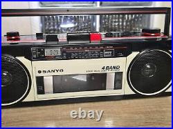SANYO M-S350LE Rare Vintage Radio Cassette Recorder Boombox Ghettoblaster Alarm SANYO M-S350LE Rare Vintage Radio Cassette Recorder Boombox Ghettoblaster Alarm