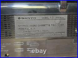 SANYO M-S350LE Rare Vintage Radio Cassette Recorder Boombox Ghettoblaster Alarm SANYO M-S350LE Rare Vintage Radio Cassette Recorder Boombox Ghettoblaster Alarm