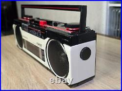 SANYO M-S350LE Rare Vintage Radio Cassette Recorder Boombox Ghettoblaster Alarm SANYO M-S350LE Rare Vintage Radio Cassette Recorder Boombox Ghettoblaster Alarm