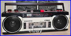 SANYO M-S350LE Rare Vintage Radio Cassette Recorder Boombox Ghettoblaster Alarm SANYO M-S350LE Rare Vintage Radio Cassette Recorder Boombox Ghettoblaster Alarm