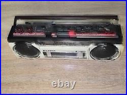 SANYO M-S350LE Rare Vintage Radio Cassette Recorder Boombox Ghettoblaster Alarm SANYO M-S350LE Rare Vintage Radio Cassette Recorder Boombox Ghettoblaster Alarm