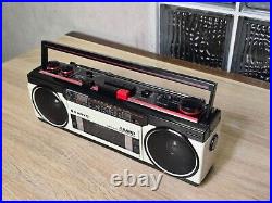 SANYO M-S350LE Rare Vintage Radio Cassette Recorder Boombox Ghettoblaster Alarm SANYO M-S350LE Rare Vintage Radio Cassette Recorder Boombox Ghettoblaster Alarm
