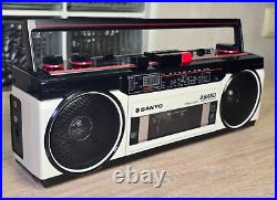 SANYO M-S350LE Rare Vintage Radio Cassette Recorder Boombox Ghettoblaster Alarm SANYO M-S350LE Rare Vintage Radio Cassette Recorder Boombox Ghettoblaster Alarm