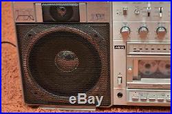 SANYO M-X920 F Vintage Stereo Cassette Recorder Boombox full working see VIDEO