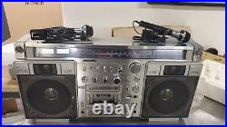SANYO M-X920 Vintage Stereo Cassette Recorder Boombox with Original Box & Mic