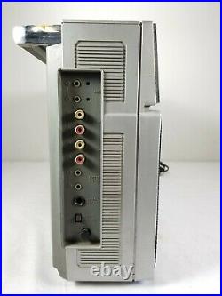 SANYO M9975K Radio Cassette Recorder Player Vintage Silver Read Description