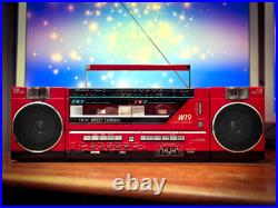 SANYO RED BOOMBOX? RaRe? Vintage Stereo Cassette Recorder