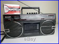 SHARP GF-3939 Stereo Radio Cassette Recorder FM Vintage RARE RETRO Boombox CLEAN