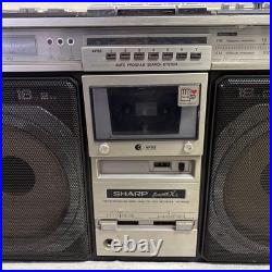 SHARP GF-555S Boombox Radio Cassette Recorder APSS Search Vtg Japan Model