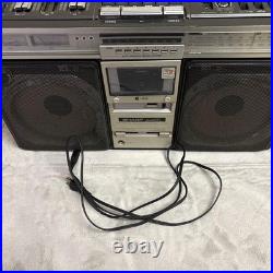 SHARP GF-555S Boombox Radio Cassette Recorder APSS Search Vtg Japan Model