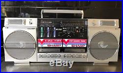 SHARP GF 575 ZB Stereo Retro Boombox Vintage Radio Cassette Recorder MINT