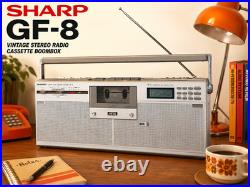 SHARP GF-8 SILVER? RaRe? Vintage Stereo Cassette Tape Recorder