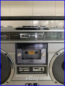 SHARP GF-9191 Stereo Retro Boombox Vintage Radio Cassette Recorder 1980s