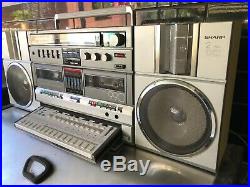 SHARP GF-990G MUSIC PROCESSOR Stereo Boombox Vintage Radio Cassette Recorder