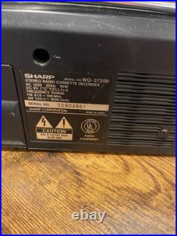 SHARP WQ-272H(R) RARE Vintage Radio Stereo Cassette Recorder WORKS Plug Included SHARP WQ-272H(R) RARE Vintage Radio Stereo Cassette Recorder WORKS Plug Included