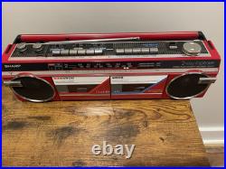 SHARP WQ-272H(R) RARE Vintage Radio Stereo Cassette Recorder WORKS Plug Included SHARP WQ-272H(R) RARE Vintage Radio Stereo Cassette Recorder WORKS Plug Included
