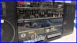 SILVER SR 2040 Rare Vintage Cassete Boombox Japan Retro Warranty SILVER SR 2040 Rare Vintage Cassete Boombox Japan Retro Warranty
