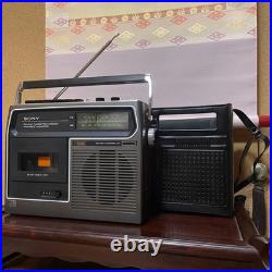 SONY CF-1600 Radio Cassette Recorder Working Vintage Japan Maintained with Case